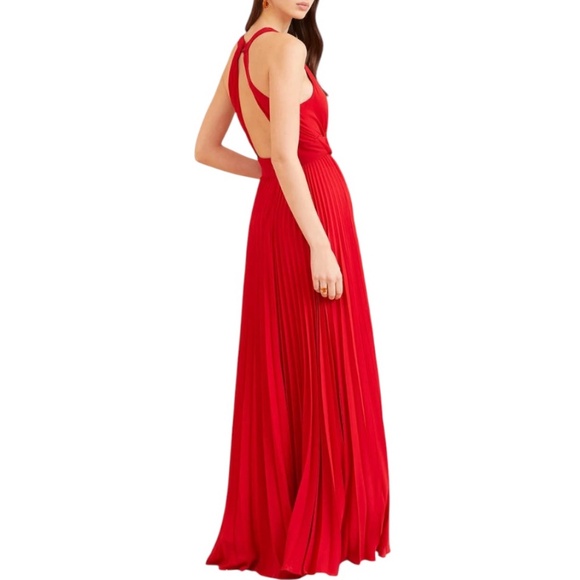 MARCIANO Red Pleated Dress - Picture 4 of 16